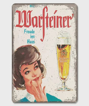 Retro Metal Bier Merk Poster - Decoratie voor Man Cave, Bar & Club