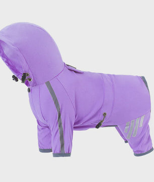 Waterdichte Hond Regenjas met Reflecterende Strepen - Jumpsuit voor Kleine & Middelgrote Honden