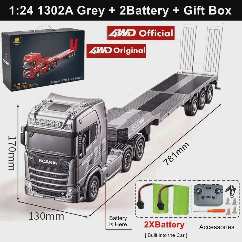 RC Tractor Truck Scania 770S 1:18 - Officieel Gelicenseerd met Licht & Geluid