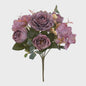 Retro Zijden Bloemenboeket: Vintage Rozen, Hortensia & Pioen voor Bruid & Decoratie