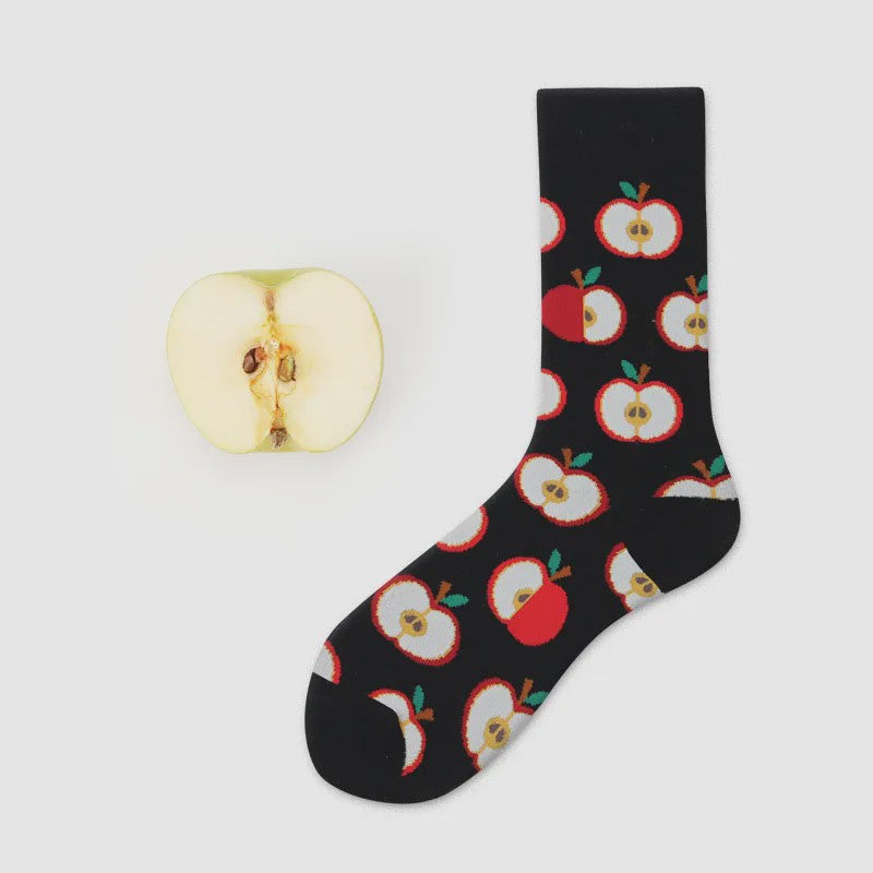 Grappige Heren Sokken met Food Prints: Avocado, Friet, Burger, Bier & Meer | Harajuku Stijl