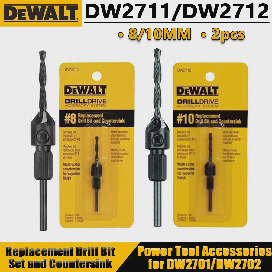 DEWALT DW2710/DW2711/DW2712 Vervangende Boor- en Verzinkset 6/8/10MM