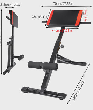 3-in-1 Multifunctionele Fitness Bank: Romeinse Stoel & Buiktrainer voor Full-Body Core Training