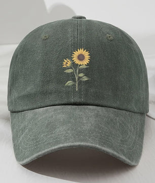 Retro Zonnebloem Baseballpet - Stijlvolle Dad Hat voor Buitenactiviteiten