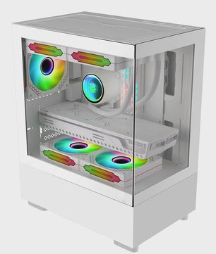 WJCOOLMAN Xuanwu Mini/Pro PC Behuizing - M-ATX/ITX, 270° Panoramisch Uitzicht