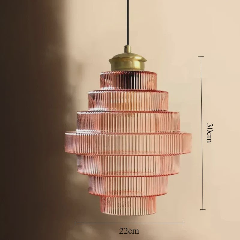 Nordic Retro Luxe Glazen Hanglamp - Sfeervolle Verlichting voor Bar, Slaapkamer & Eetkamer