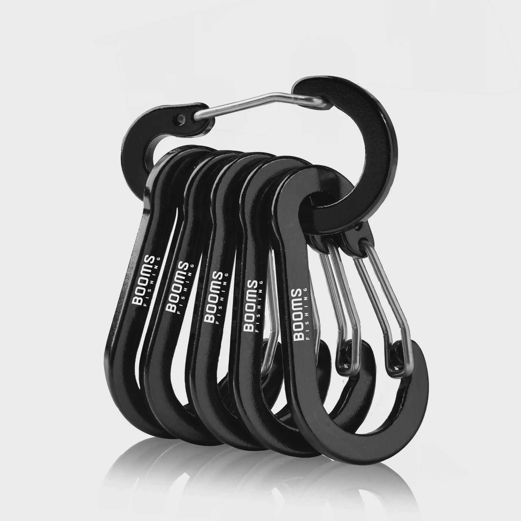 Set van 6 Aluminium Karabijnhaak Sleutelhangers - Outdoor, Camping & Vissen