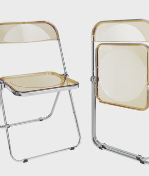 Stapelbare Transparante Acryl Klapstoel met Chroom Frame - Luxe Loungestoel voor Feest, Banket & Conferentie