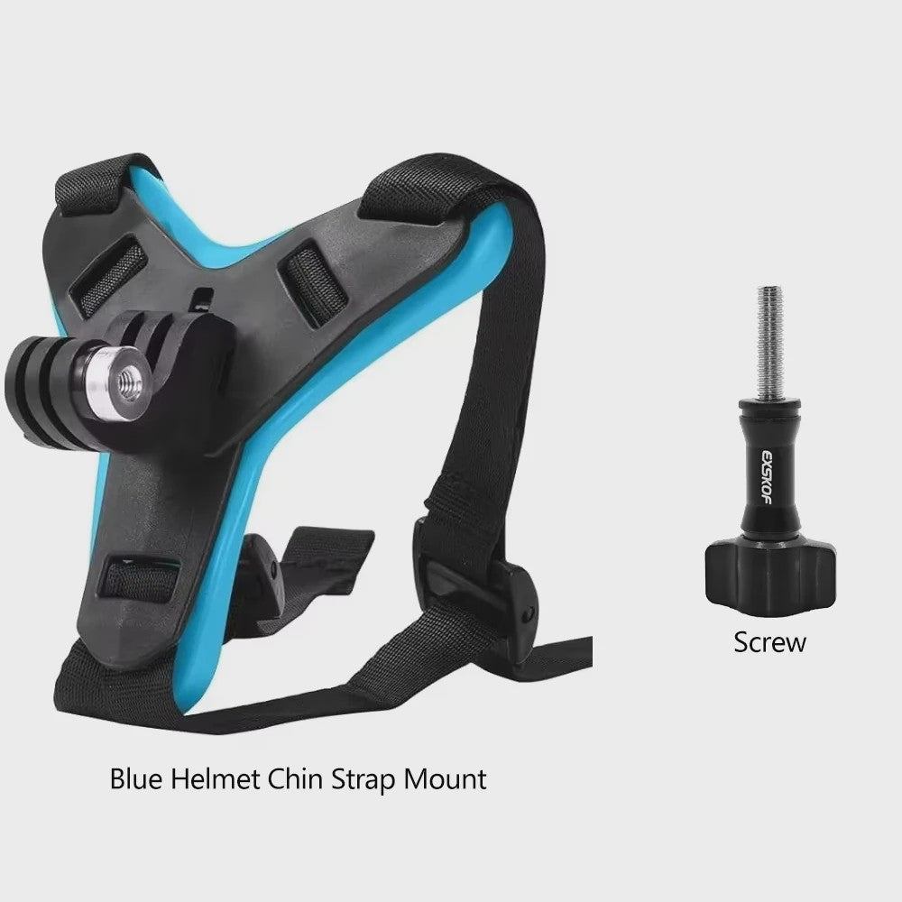 Motorhelm Kinband Mount voor Actiecamera's - GoPro, DJI, Insta360 & Meer