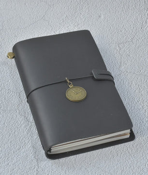 Leren Reisdagboek Navulbaar - Handgemaakt Retro Notitieboek voor Schrijven, Tekenen & Cadeau