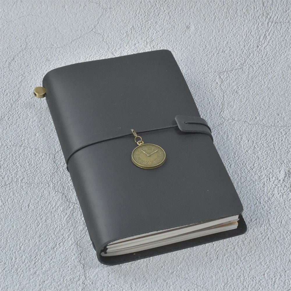 Leren Reisdagboek Navulbaar - Handgemaakt Retro Notitieboek voor Schrijven, Tekenen & Cadeau