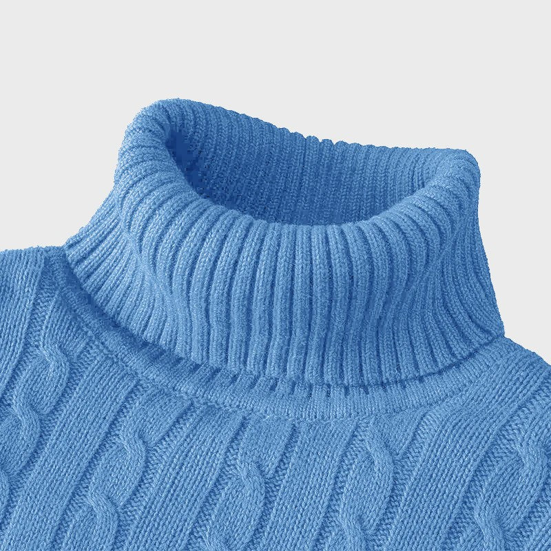 Heren Gebreide Coltrui - Slim Fit Pullover voor Herfst & Winter