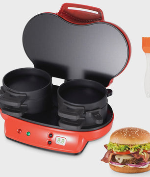 Dubbele Ontbijt Maker: Hamburgers, Broodjes & Muffins - Antiaanbaklaag