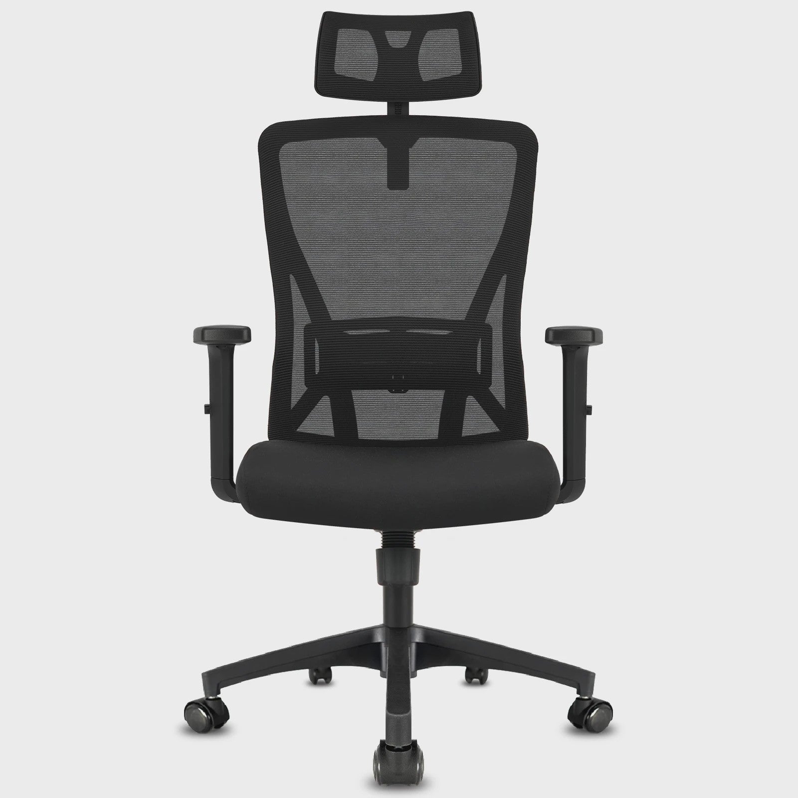Ergonomische Bureaustoel met Lendesteun en Verstelbare Hoofdsteun - Zwart