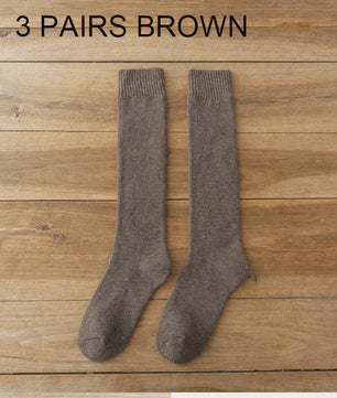 6 Paar Heren Kniehoge Thermosokken - Warm & Dik - Compressie - Maat 38-44