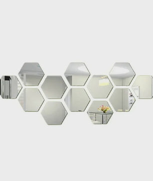 Zelfklevende Hexagon Spiegel Wandstickers - 3D Decoratie voor Elke Ruimte - DIY