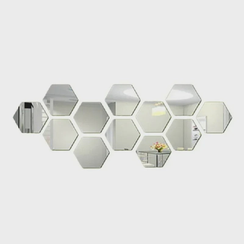 Zelfklevende Hexagon Spiegel Wandstickers - 3D Decoratie voor Elke Ruimte - DIY