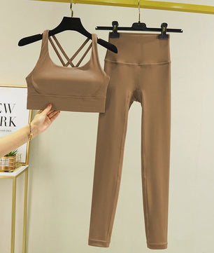 Dames Yogaset: Sport BH met Hoge Taille Legging - Squat Proof & Tummy Control