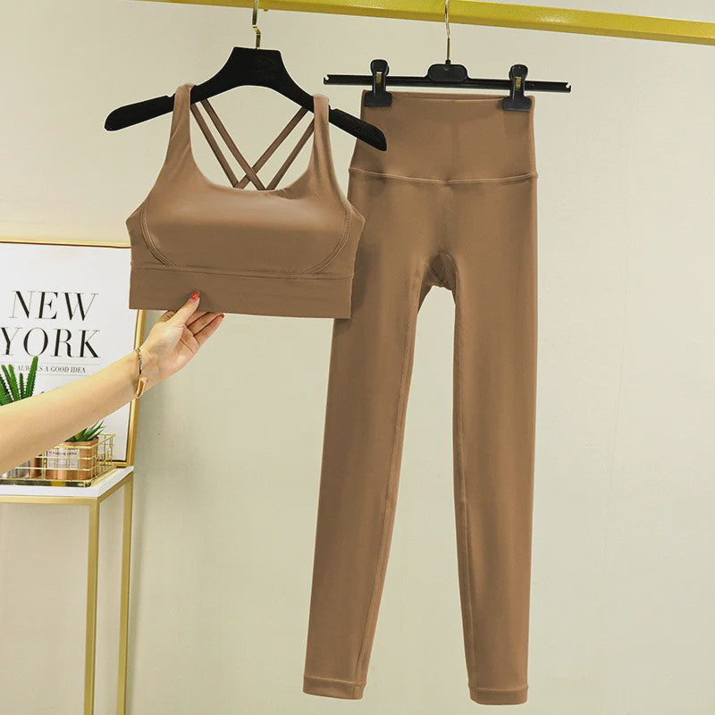 Dames Yogaset: Sport BH met Hoge Taille Legging - Squat Proof & Tummy Control