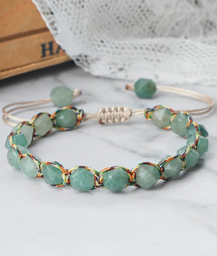 Unieke Kralen Armband - Natuurlijke Tijgeroog, Amethist & Rozenkwarts - Verstelbaar