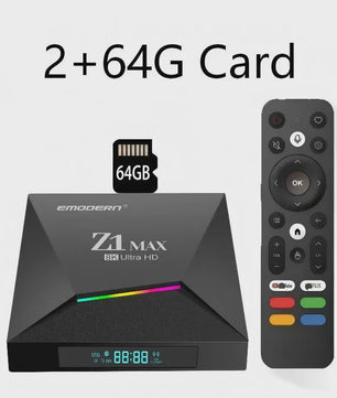 Z1 Max Android 15 Smart TV Box: 8K Ultra HD Media Player met 4GB RAM & Dual WiFi