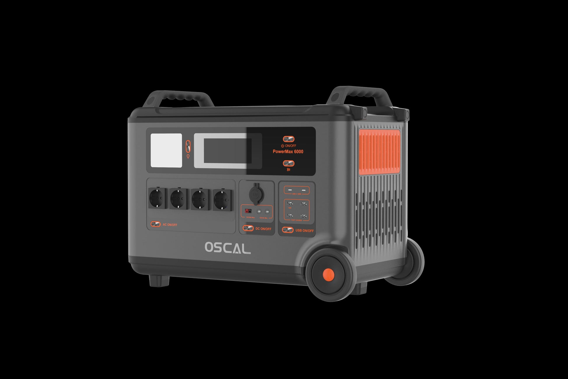 OSCAL PowerMax 6000 Robuust Power Station: 3600Wh, 6000W, App-gestuurd