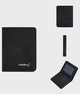 Minimalistische Heren Portemonnee van PU Leer met Geldclip - Compact en Ideaal voor Reizen
