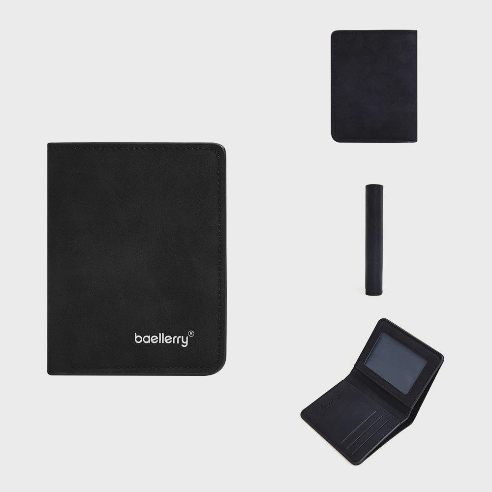 Minimalistische Heren Portemonnee van PU Leer met Geldclip - Compact en Ideaal voor Reizen