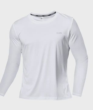 Heren Zomer T-shirt Lange Mouw - Ice Silk, Sneldrogend & Ademend voor Sport & Outdoor