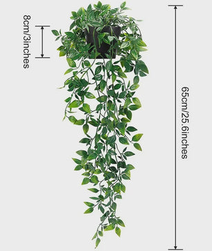 Kunstplant Hangplant 90cm - Nep Varen Slungel met Bladeren voor Decoratie
