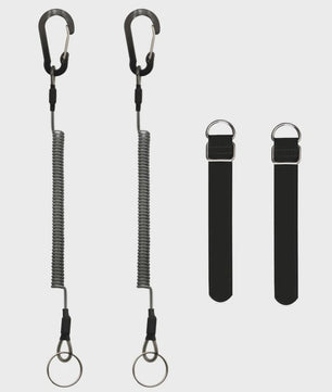 2 Meter Visco Lanyard met Hengelband - Intrekbaar Anti-Verlies Koord met Karabijnhaak