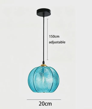 Nordic Vintage Glazen Hanglamp E27 - Verstelbaar - Stijlvol voor Keuken & Eettafel