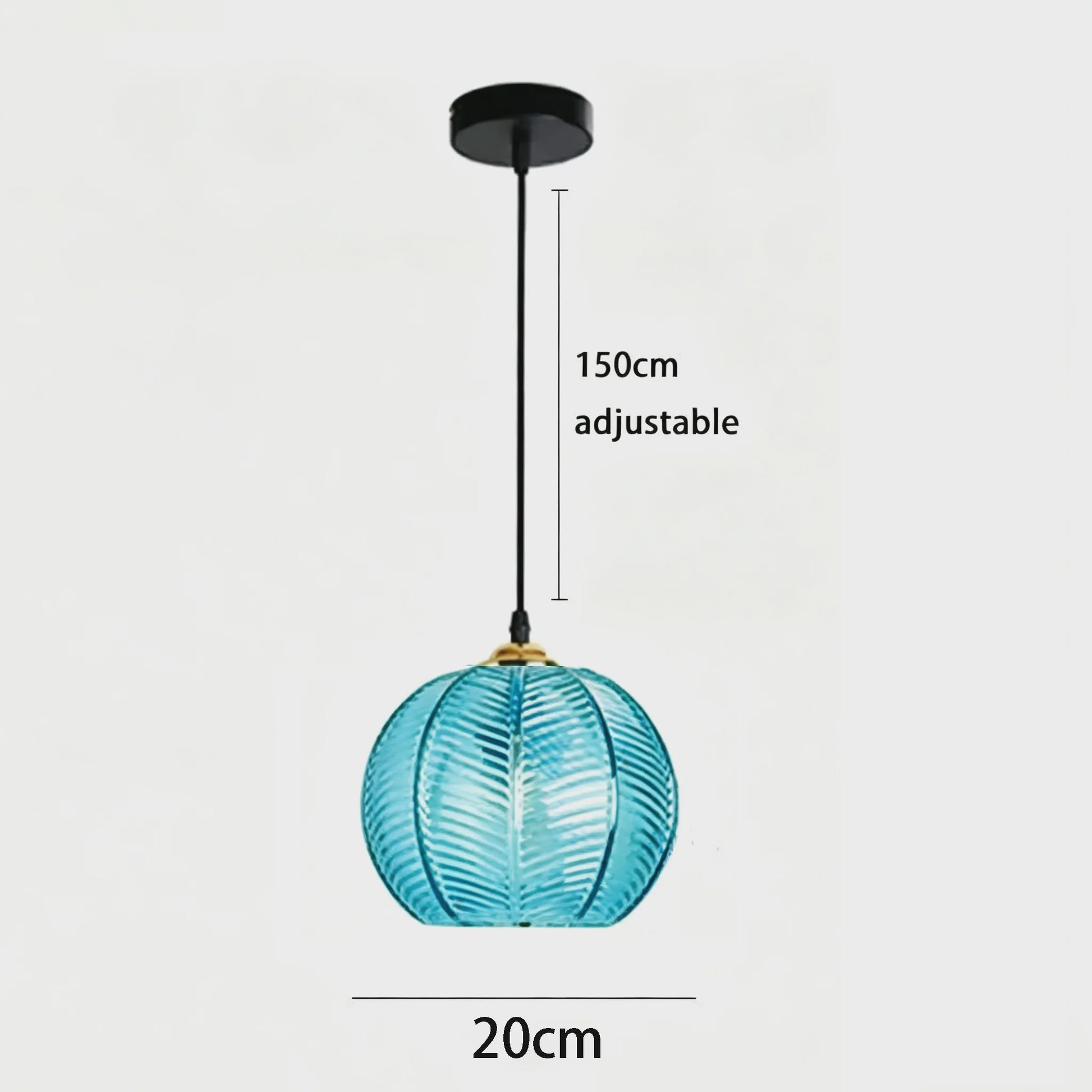 Nordic Vintage Glazen Hanglamp E27 - Verstelbaar - Stijlvol voor Keuken & Eettafel