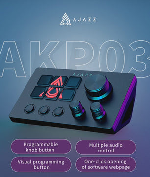 AJAZZ AKP03 Macro Programmeerbaar Toetsenbord met Draaiknoppen