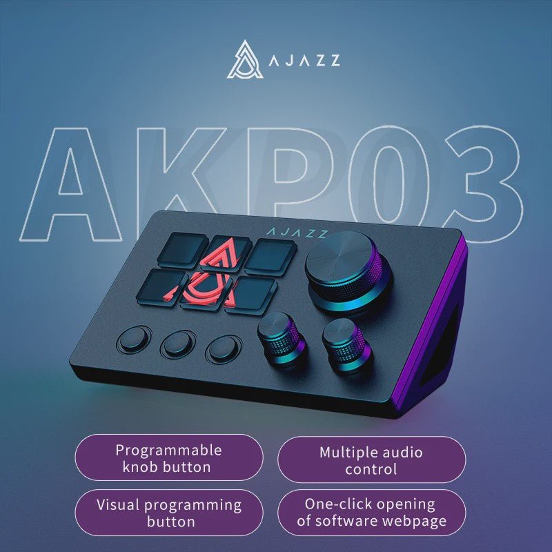 AJAZZ AKP03 Macro Programmeerbaar Toetsenbord met Draaiknoppen