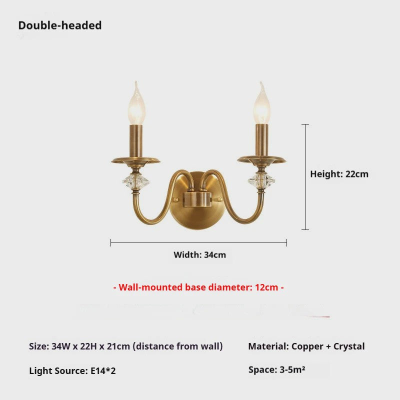 American Retro Messing Plafondlamp met Kaarslampjes - Sfeervolle Verlichting voor Woonkamer, Slaapkamer & Eetkamer