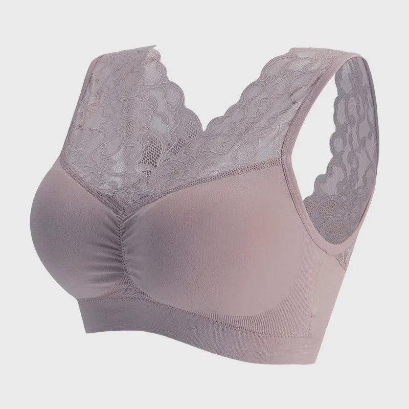 Comfortabele Seamless Lace Bralette voor Dames - Push-Up & Draadloos Sport BH