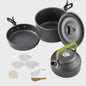 Kampeer Kookset Aluminium Outdoor Keukengerei Set - 12 Delig voor 2-3 Personen