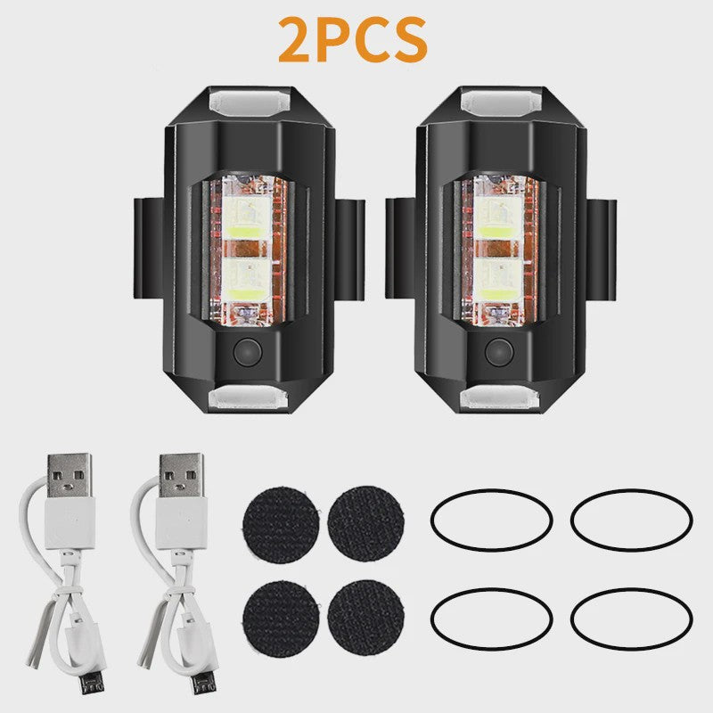 Universeel Mini LED Waarschuwingslicht - 7 Kleuren & 22 Modi - USB Oplaadbaar