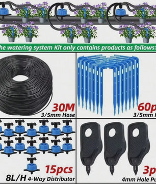 AZNM Druppelsysteem Kit 10-100M - Automatische Watergift voor Planten & Kas