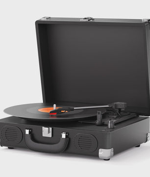 Maio S100 Vintage Platenspeler - Belt-Driven, 3 Snelheden, Ingebouwde Stereo Speakers