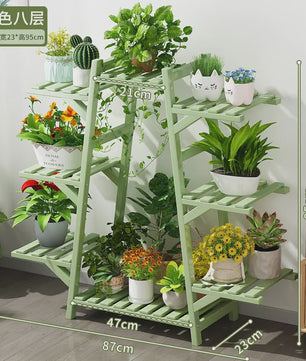 Houten Bloemenstandaard Multi-laags Balkon Plantenrek Woonkamer