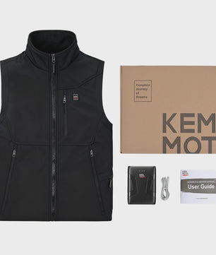 KEMIMOTO Elektrisch Verwarmd Vest Unisex - 6 Zones, 10000mAh Accu, App Bediening