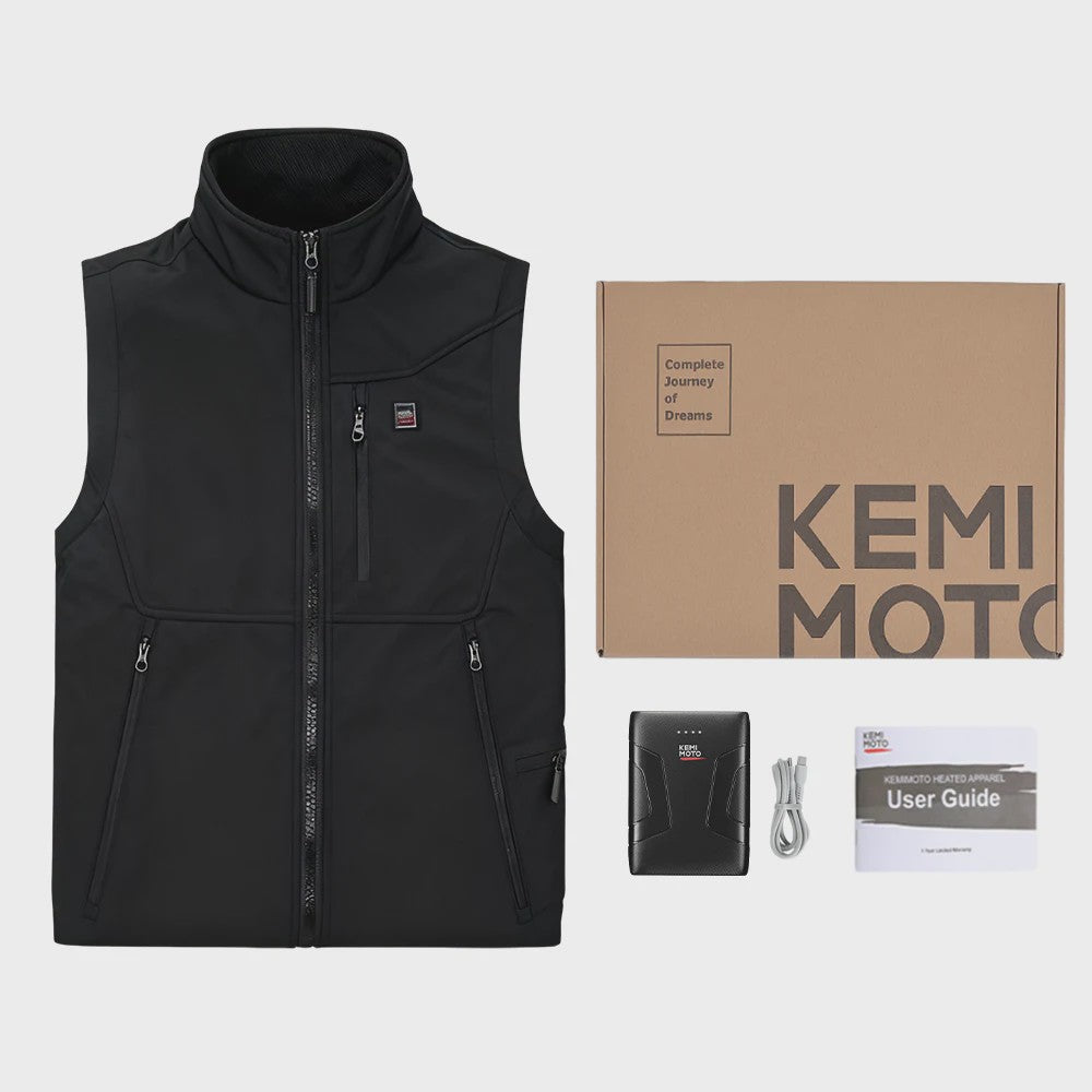 KEMIMOTO Elektrisch Verwarmd Vest Unisex - 6 Zones, 10000mAh Accu, App Bediening