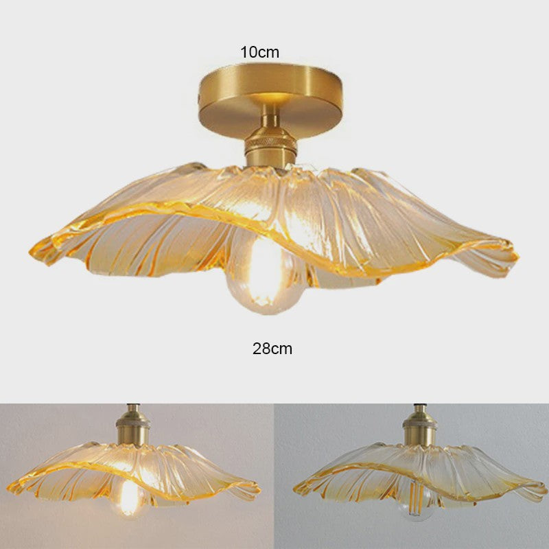 Vintage Bloemen Glazen Hanglamp - Sfeervolle Decoratie voor Woonkamer & Slaapkamer