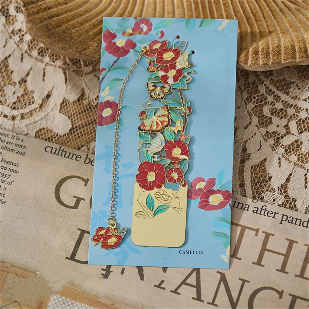 Luxe Metalen Bladwijzers - Retro Chinese Stijl met Bloemen & Vlinders