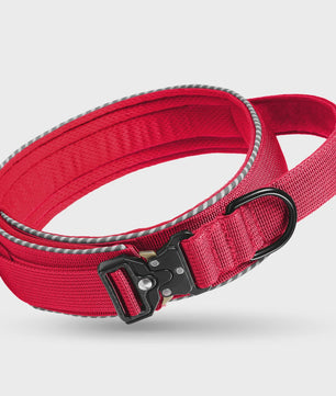 Tactische Hondenhalsband: Verstelbaar Nylon met Controlehandvat & Stevige Gesp