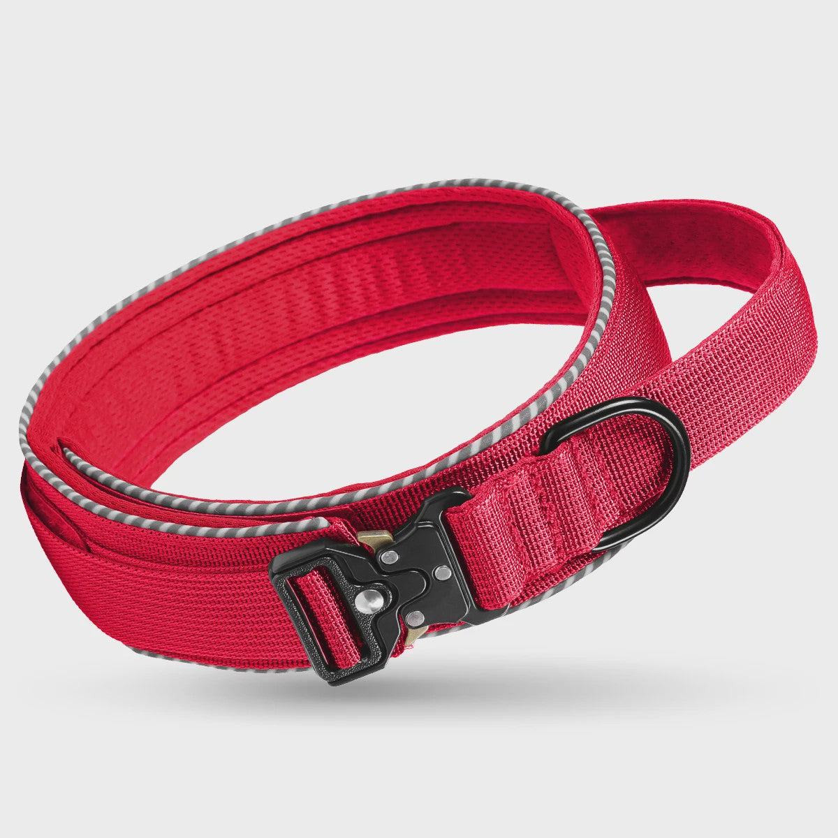 Tactische Hondenhalsband: Verstelbaar Nylon met Controlehandvat & Stevige Gesp
