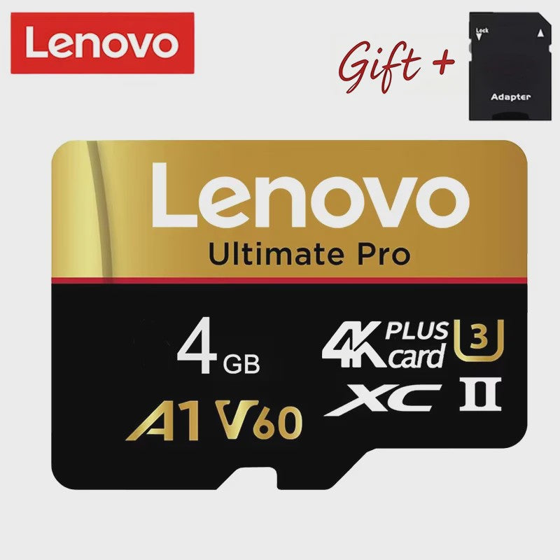 Lenovo Ultimate Pro Micro SDXC Kaart - 512GB, 4K UHD, V60, A1, Hoge Snelheid
