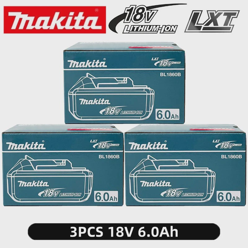 Makita 18V 6.0Ah Li-ion Accu BL1860 LXT - Krachtige Vervanging voor 18V Gereedschap